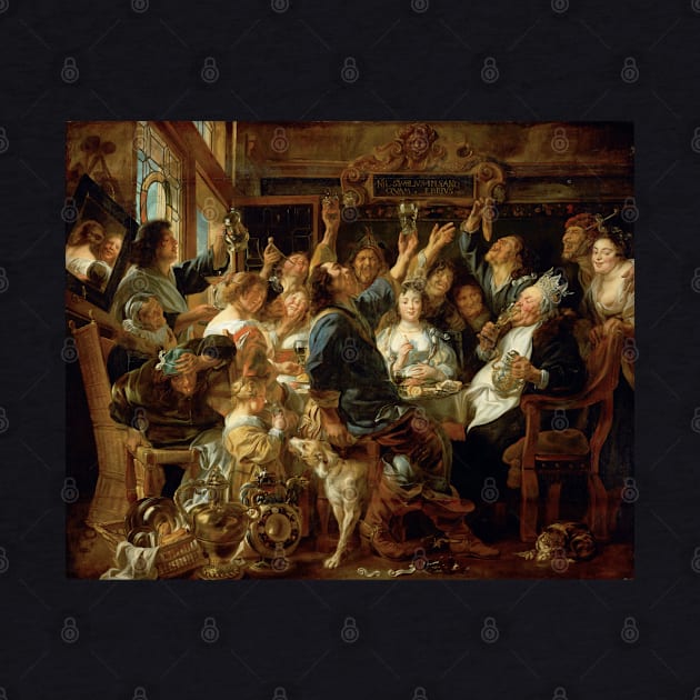 Jacob Jordaens - The Feast of the Bean King by Culturesmith